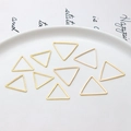 Lot de 10 pendentifs triangles dorés minimalistes pour création de bijoux et boucles d'oreilles - Grand / Or 18k