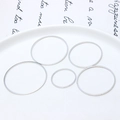 Set mit fünf silbernen minimalistischen runden Ringen für DIY-Schmuckherstellung - 20mm / Silber