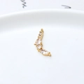 Eleganter 18K vergoldeter Mondsichel-Anhänger mit Zirkonia für DIY Schmuck - Sichelstil