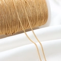 Fine 18K gold plated flat O-chain spool for DIY jewelry making and craft findings - 1 Meter Length