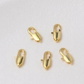 Close-up of five 18K gold-plated lobster clasps for DIY jewelry making and connectors - 12 Style / Gold