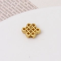 Macro shot of an antique gold alloy Chinese knot charm for DIY jewelry necklace making - Chinese Knot (Gold Color) (08#9*11mm)