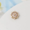 Ciondolo a fiore dorato con zirconi marquise micro-incastonati per bracciali fai-da-te - 06# Bianco