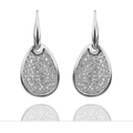 Elegante rotvergoldete Tropfenohrringe mit schimmernden Mikro-Pave-Kristallen - Silberne Ohrringe / Silber