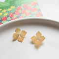 Gele doorschijnende harsbloemen met vier bloembladen voor DIY haarspelden en sieraden - Ambergeel (03#13*16mm)
