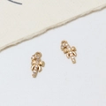 Zuckerstangen-Anhänger in Gold mit Zirkonia und Schleife für DIY-Schmuckherstellung - Zuckerstangen-Stil (05#6*13mm)
