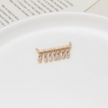 Macro detail of gold-plated willow branch pendant with micro-set zircon fringe - Long Bar Tassel (05#11x24mm)