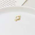 Golden drop-shaped zircon nail art charm with vintage geometric carving detail - Vintage Court Water Drop Style (06#)