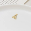 Golden micro-paved zircon nail charm in letter A shape for DIY nail art decoration - Letter A Pave Inlaid Shape (06#)