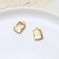 Gold sand gold pendant charms with Gongxi Facai and Fu characters for jewelry DIY - Prosperity Fortune Bag (06#)