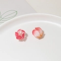 Handmade pink camellia flower charms for traditional hairpins and earrings DIY accessories - Small Flower Style (02#) / 14mm / Pink and White Gradient