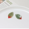 DIY leaf pendants with green-red gradient finish and detailed veins for handmade jewelry - Green Red Gradient (01#14*24) / 14*24