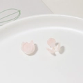 Pair of translucent pink resin camellia petals for DIY ancient style hairpins - Petal Base Style (08#)