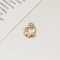 Golden duck pendant with colorful zircon stones for DIY necklace and bracelet jewelry - Duck Style (07)