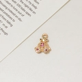 Golden pumpkin carriage pendant with colorful zircon inlays and ring connector for jewelry - Pumpkin Carriage Style (08)