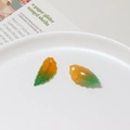DIY yellow to green gradient leaf pendants for handmade hairpins and jewelry making - Yellow Green Gradient (06#13*23mm Large)