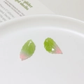 DIY leaf pendant charms with green-pink gradient for hanfu hair jewelry accessories - Green Pink Gradient (09#11*19mm Small)
