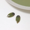 DIY jewelry charm featuring green gradient leaf resin pieces with veins and top holes - Style 05