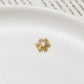Squisito ciondolo per unghie a fiocco di neve dorato con zircone per nail art fai da te - Stile Classico a Fiocco di Neve (05#8mm) / Oro