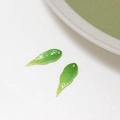 DIY bamboo leaf resin pendants with green gradient finish and delicate vein texture - Style 10