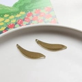 Matte gold willow leaf metal charms with vein texture for DIY jewelry making - Matte Gold Style 12