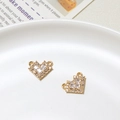 Connecteurs cœur doré et géométriques sertis de zircons pour bijoux artisanaux - Style Mini Micro-pavé à Double Trou (06#12*10mm)