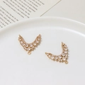 Goldener V-förmiger Anhängerverbinder mit Zirkonia für DIY Schmuckherstellung - 03#22*23mm
