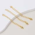 Trois chaînes d'extension bijoux plaquées or 18k avec élégants pendentifs tulipes - Pendentif Tulipe (58mm)