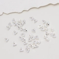 Polished silver triangle beads for handmade jewelry DIY bracelets and necklaces - Arc Surface Fragment Style (LF2855) / 3mm / Silver