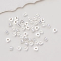 DIY silver triangular metal spacer beads with glossy finish for handmade jewelry making - Small Fragment Silver Style (LF2855) / 3mm / Silver