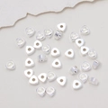Polished silver triangle spacer beads for DIY jewelry making and pearl bracelets - Small Fragment Silver Style (LF2855) / 4mm / Silver