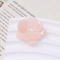 Macro shot of 3D pink gradient shrink plastic flower accessories for DIY hairpins - Pearlescent Pink Style (06#)