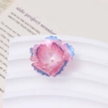 Detail view of pink and blue gradient resin flower charms for DIY jewelry making - Pink Blue Gradient Style (04#)