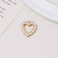 Golden heart pendant with sparkling crystals and cut-out design for jewelry making - Hollow Heart Style (06#14*16mm)