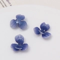 DIY purple gradient heat shrink flower bead with center hole for jewelry making - 16*18mm
