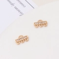 Detail of 5-zirconia gold plated copper multi-loop connector for jewelry making - 07# Multi-hole Pendant (7*10mm)
