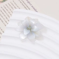 Pearlescent white translucent multilayer flower ornament accessory on wave stand - Pearlescent White Lotus Style (01#)