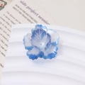 Blue and white gradient heat shrink flower pendant DIY accessory for hair pins - Blue White Gradient Style (05#)