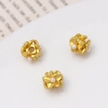 Detalle de cuentas espaciadoras de flor dorada con perla central para joyería y pulseras - Flor Oro Antiguo Perla Artificial (03#7mm)