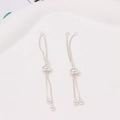 Dettaglio di catene di estensione in argento regolabili con chiusura a scorrimento - Bianco Argento Extra Corto (50mm)