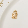 Exquisite gold baby bottle pendant with zircon pavé and inner star charm detail - Star Baby Bottle Shape (LF2389)