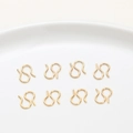Lot de 8 fermoirs en S plaqués or pour la fabrication de colliers et bracelets DIY - Fermoir en N / 7*8mm