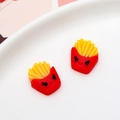 Miniature resin french fries charm with smiling face for DIY crafts and jewelry making - Cartoon Fries Shape (01#)