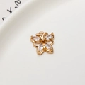 Ciondolo a farfalla dorato con zirconi marquise per creazione di gioielli fai-da-te - Farfalla Marquise Traforata (06)