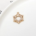 Gouden zeshoekige sterhanger met zirkonia voor DIY-sieraden maken accessoires - Zeshoekige Ster Hol (02#)