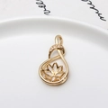 Goldener Lotus-Anhänger mit Zirkonia-Mikropflasterung und Perlen-Steckstift-Basis - Goldener Wassertropfen Lotus-Stil (03# 16*28mm)