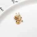 Gouden bloem hanger met zirkonia parelbasis voor doe-het-zelf sieraden maken - 01# Kleurbehoudende Plating Bloem Stijl