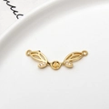 Gouden vlindervleugel connector met zirkonia voor het maken van DIY-sieraden - 02# Vergulde Vlindervleugel Zirkonia Stijl