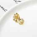 DIY gouden bloem hanger met zirkoon inleg voor sieraden maken en ketting projecten - 04# Vergulde Dubbele Bloem Holle Stijl
