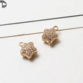 Funkelnder sternanhänger mit zirkonia besatz in goldoptik für DIY schmuckherstellung - Stern Klarer Strass Stil (02#)
